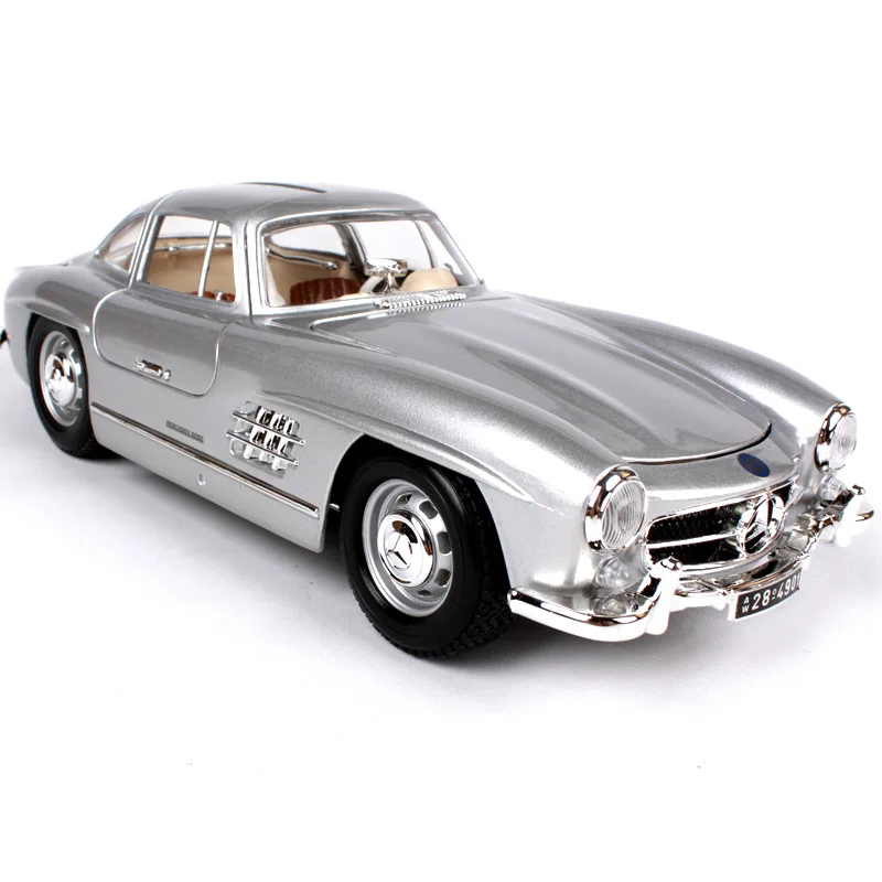 Bburago 1:18 1954 Mercedes 300SL автомобильный брелок для автомобильных ключей имитационная