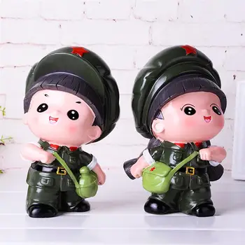 

Cute Doll Piggy Bank Resin Boy Money Bank Creative Coin Container Saving Pot Fashion Desktop Storage Jar Home Decor