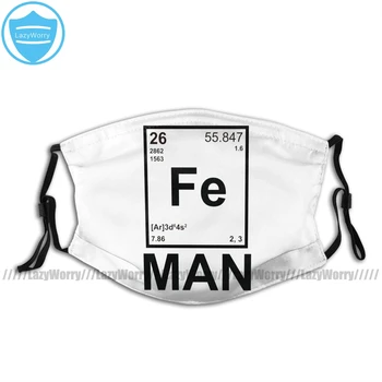 

Iron Man Mouth Face Mask Fe Iron Man Facial Mask Kawai Funny with 2 Filters for Adult