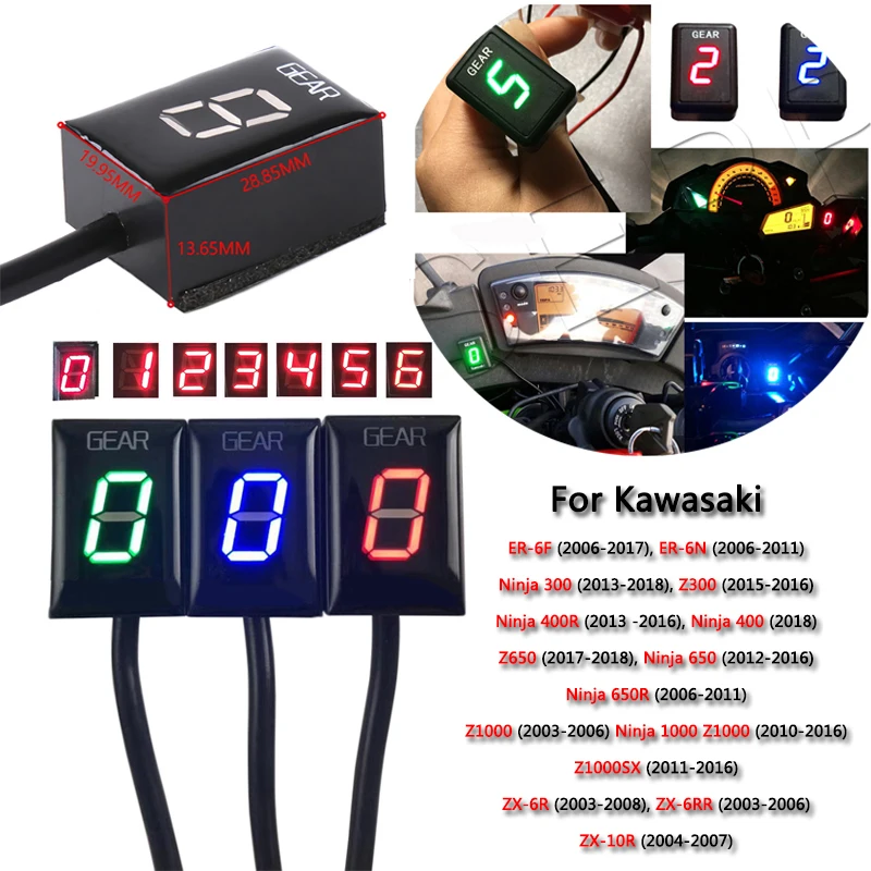 FOR Kawasaki Ninja 250R 2008 2009 2010 2011 2012 Plug and Play gear indicator