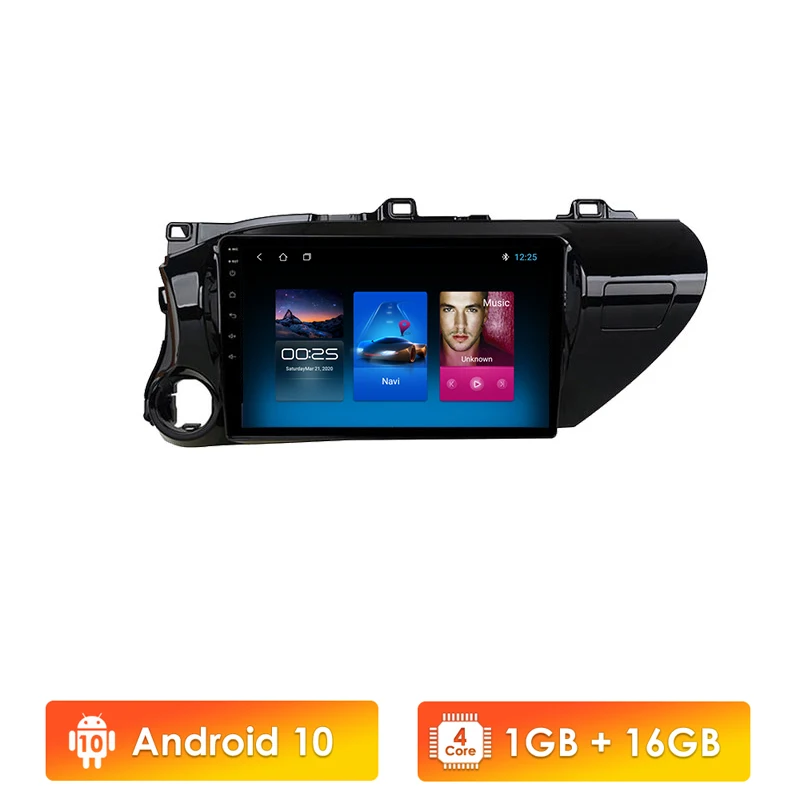 OSSURET DSP IPS Android 10 автомобильный мультимедийный плеер для Toyota Hilux 2016 2017 2018