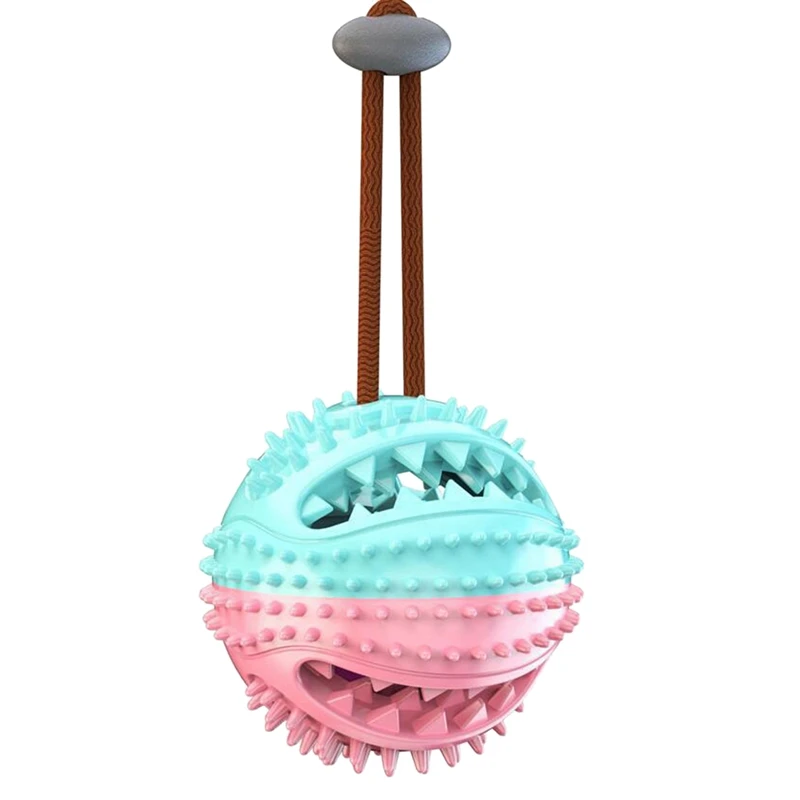 Игрушки для собак зубная щетка IQ лечение дозирование мяч веревка безопасный чистка зубов Pet жевательная игрушка Интерактивная щенок игра обучение