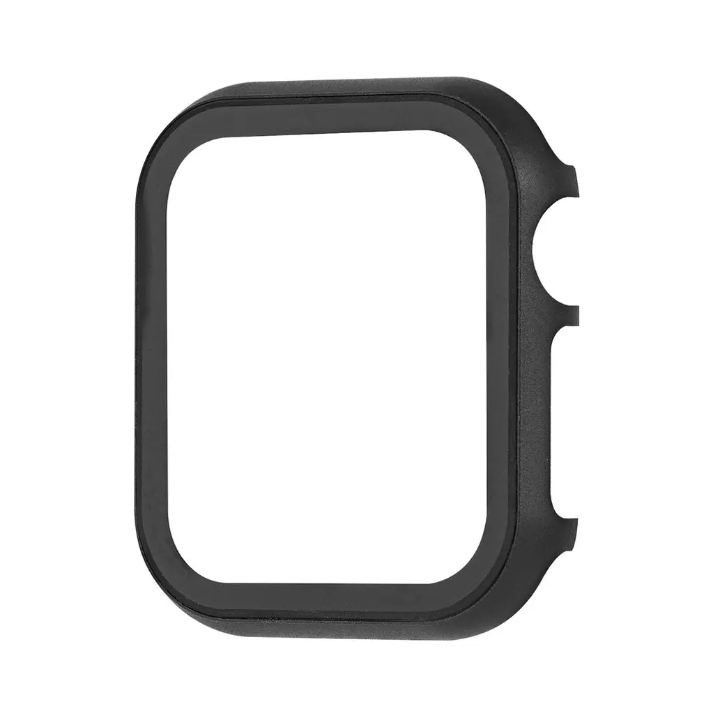 Металлический Чехол+ пленка из закаленного стекла для Apple Iwatch материал из нержавеющей стали легкие и гибкие детали - Цвет: black