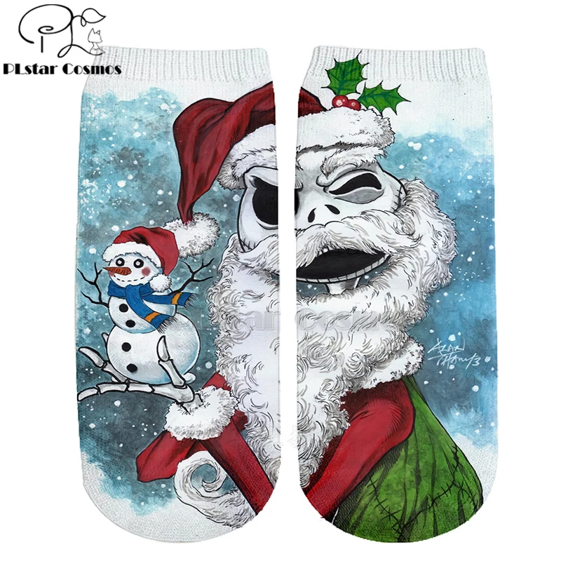 Хлопковые носки PLstar Cosmos nightster before christmas jack skellington разноцветные брендовые теплые короткие носки Хэллоуин-3
