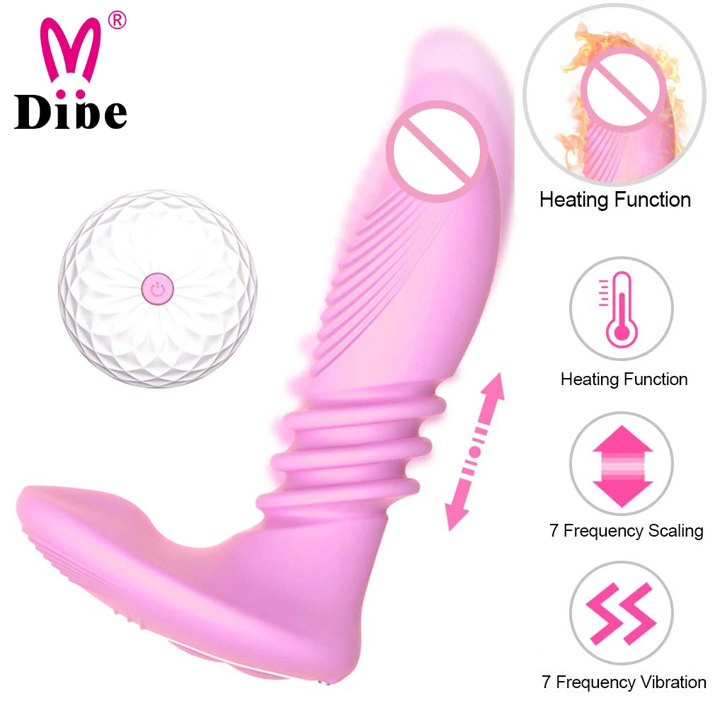 Remote Heating Dildo Vibrator And Telescopic G-spot Panties_voghion.com