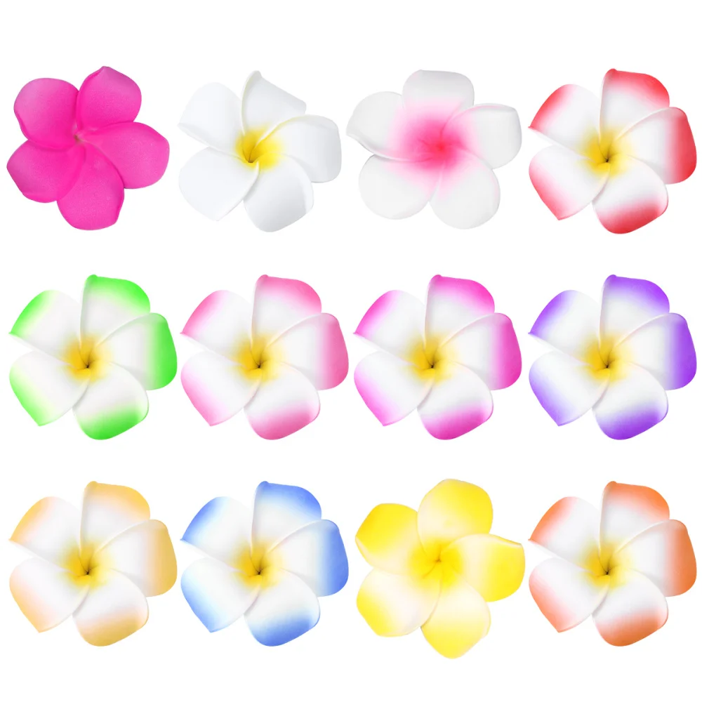 Hair Claw Hair Clips Hair Accessories Plumeria Beach Flowers Barrette For Women Kids