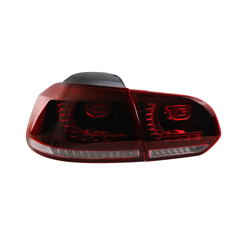 Red Taillights В СБОРЕ задний фонарь для VW Golf 6 MK6 R20 2009 2010 2011 2012 Светодиодный бегущий тормоз обратный динамический сигнал поворота задние фонари лампа - Цвет: Red Taillights