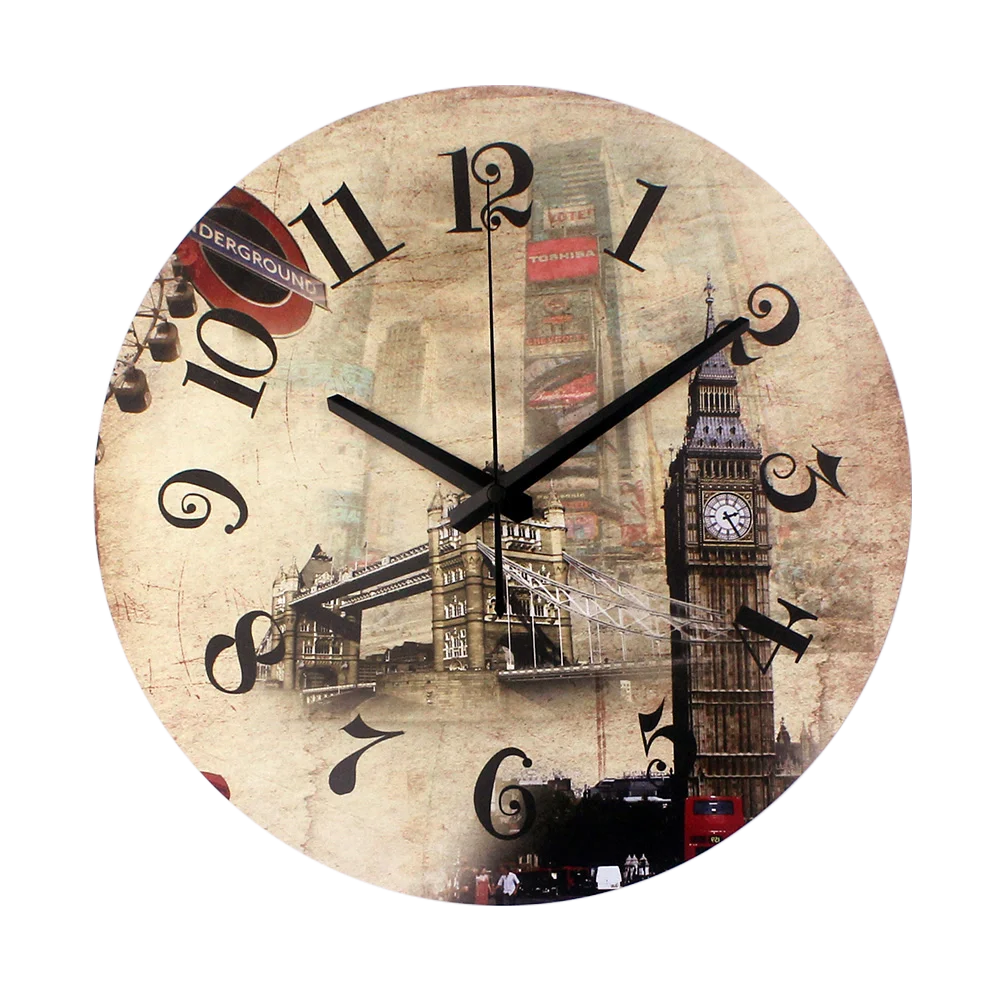 Large Decorative Wall Clocks European Style London Big Ben Modern