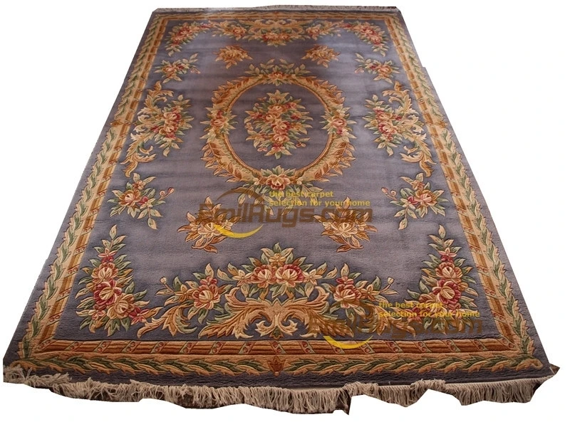 carpet handmade long french About -knotted Thick Plush Savonnerie 6' X 9' w-5 208 gc85savyg28 | Дом и сад