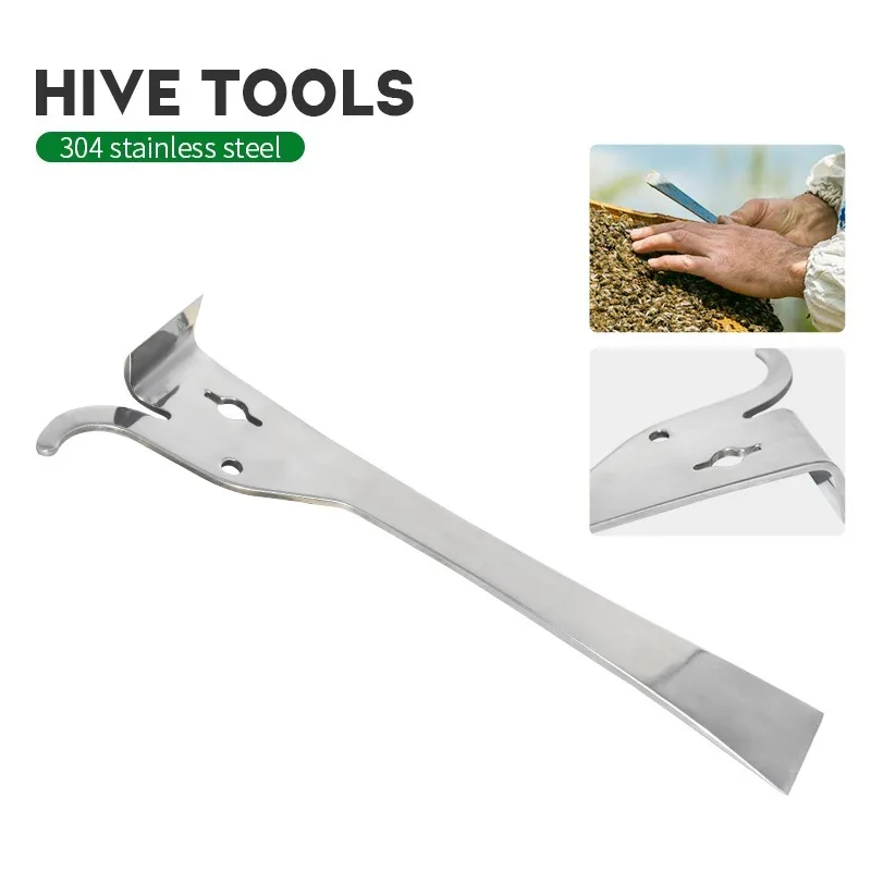 

Multifunction Bee Tools Stainless Steel Thumb Type Bee Honey Knife Bee Hive Scraper Beekeeping Bee Scraper Cut