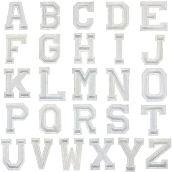 

1pc English Alphabet Pure White 26 Mixed Embroidery Patch DIY Decorative Clothing Applique Delicate Embroidery Letter Stickers