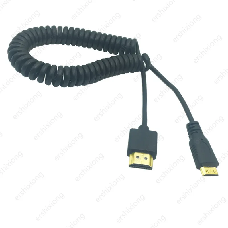 Ультратонкий Кабель HDMI-совместимый с mini-HDMI гибкий кабель пружинным обжимом 4k * 2k