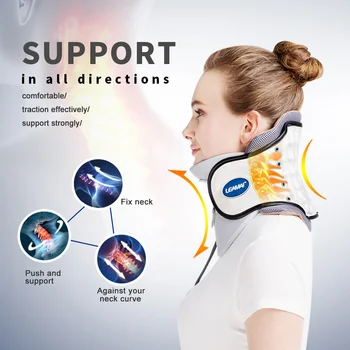

Electric Infrared Heating Cervical Traction Neck Spine Support Hot Compression Tractor Stretching Collar Brace Pain Relief