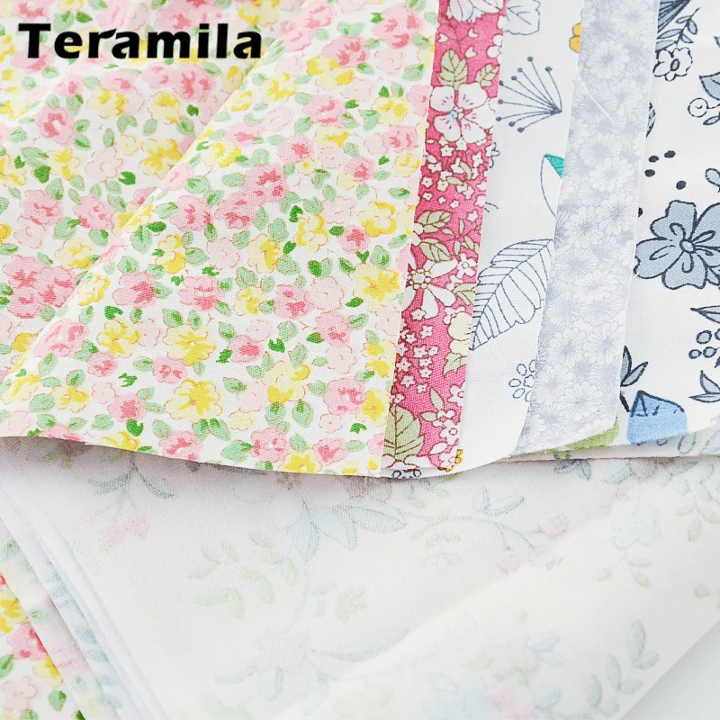 Ткань TERAMILA Telas 100% хлопчатобумажная с цветочным принтом толстые четверти