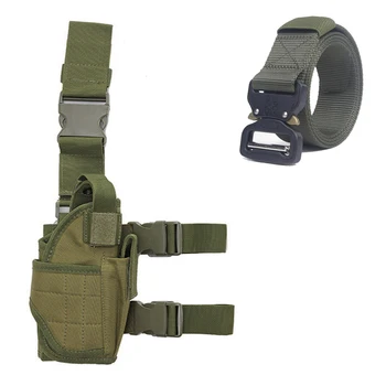 

Military Gear Tactical Gun Holster Universal Hunting Airsoft Pistol Gun Drop Leg Holster Adjustable Nylon Pouch Belt Holster