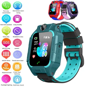 

New Z6 Kids Smart Watch Phone Call LBS Positioning SOS Anti-Lost Alarm Dual Camera Flashlight Waterproof Boys Girls Wristband