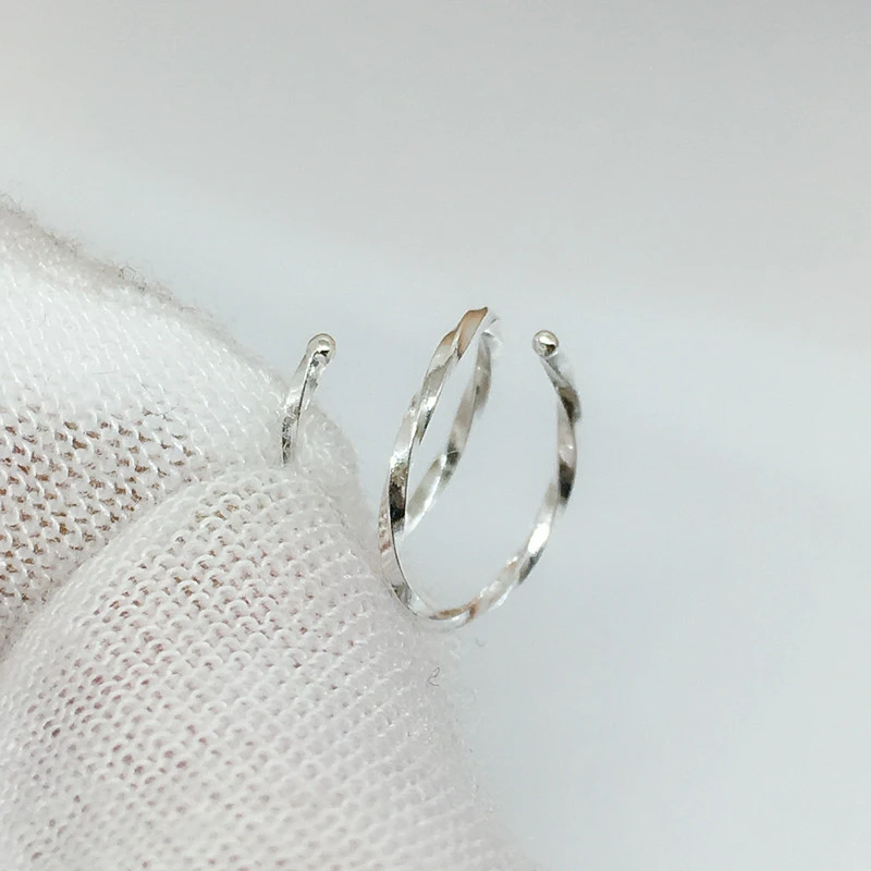 Серьги ROXI из чистого серебра 925 пробы, маленькие простые двойные круги, хрящевая спираль, серьги, простые серьги с пряжкой в виде кости, круглые серьги
