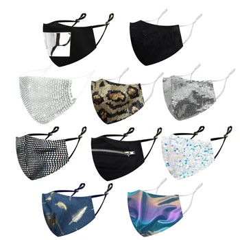 

Christmas Space 6-10pc/set Multiple Material Cotton Farbic Party Women Mouth Protection Fabric Breathable Anti-dust,1Yc13789