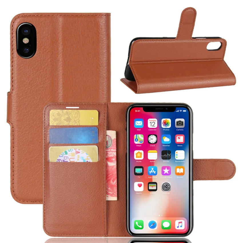 ZTE Blade A3 A5 A7 A7000 V10 Vita Case Screen Protector PU Leather Flip Cover For ZTE Blade L8 V10 Phone Wallet Capa - Цвет: Brown