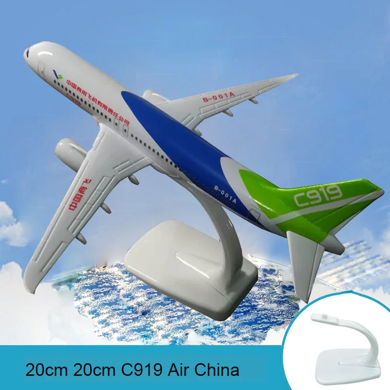 20 см C919 Air China модель самолета бизнес Летающий модель самолета из сплава Китай Airbus Модель самолета на день рождения праздник