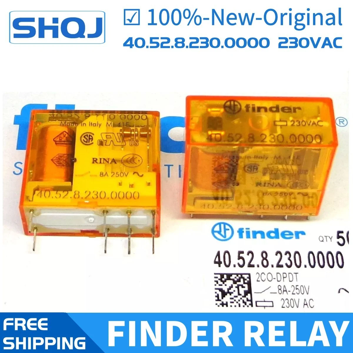 Finder Relay 40.52.8.230.0000 40.52 230VAC 8PIN 2CO 8A 40.52 Aliexpress