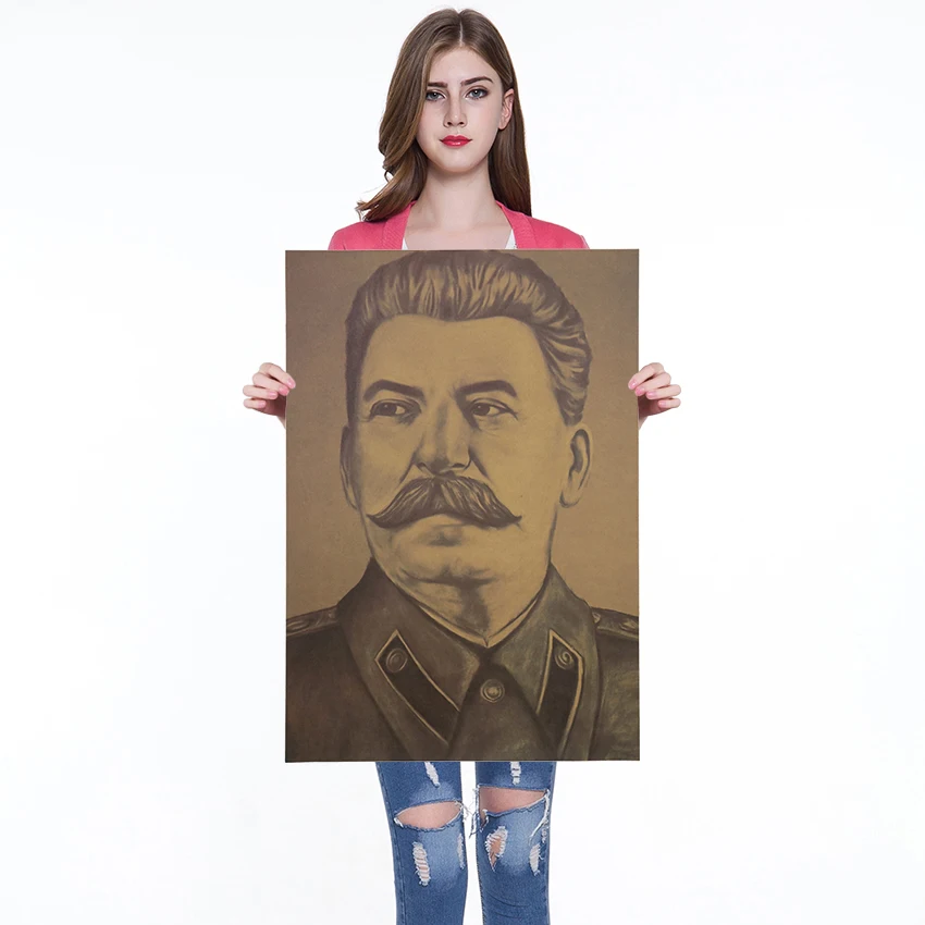 Ретро плакат Сталин винтажные плакаты и принты кофе кухня гостиная декоративная живопись крафт-бумага наклейки на стену 50x35 см
