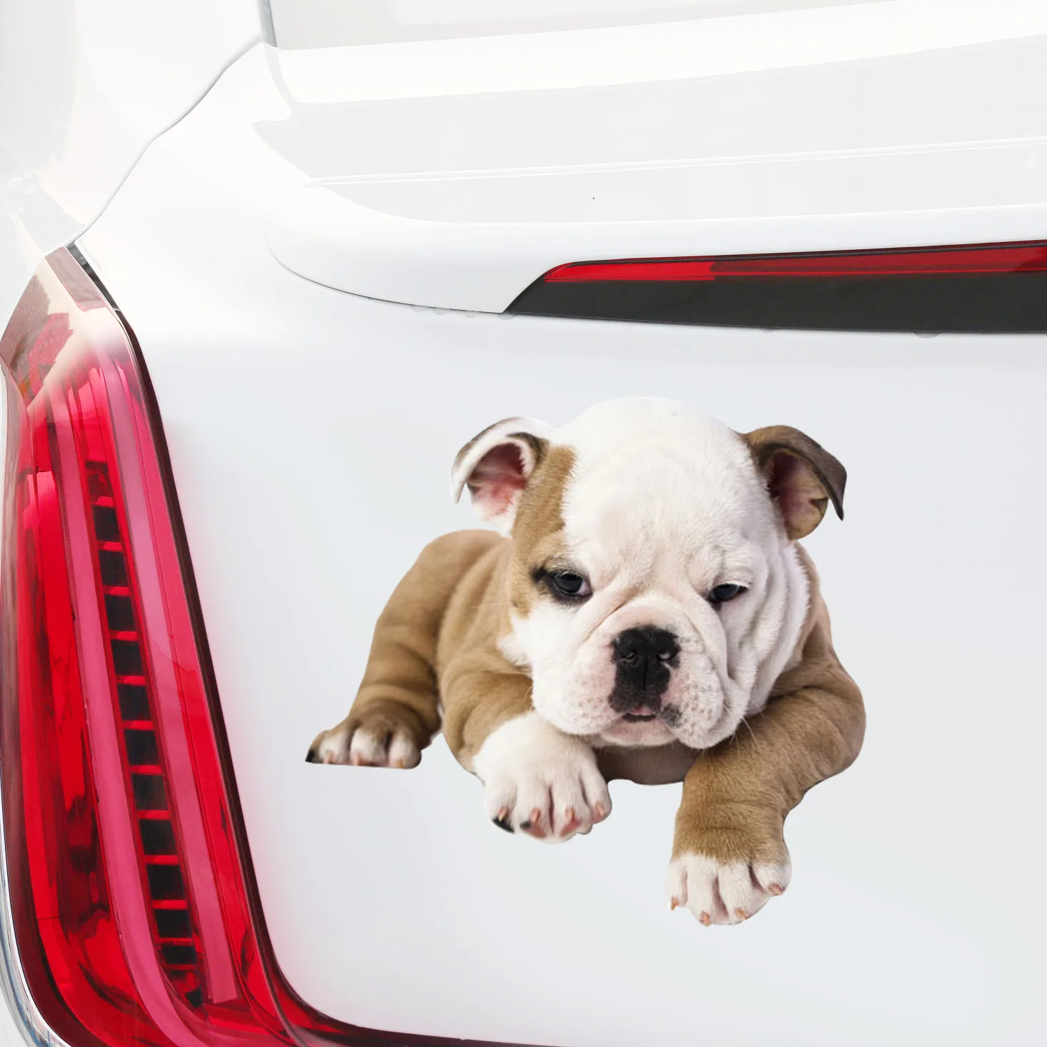 

Aliauto Cute Cartoon Bumper Stickers Occlusion Scratches Creative Cool Funny Tail Tag Decoration Reflective Dog Sticker