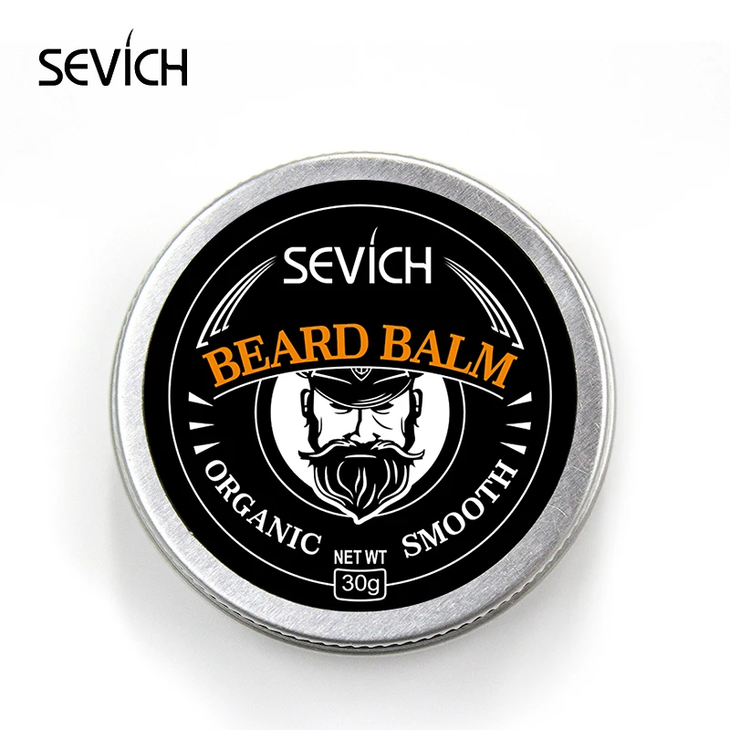 30g beard balm Sevich натуральный Органическая борода бальзам увлажняющее восстановление секущиеся концы борода смягчающий бороду усы викинга борода формирующий крем - Цвет: 30g beard balm