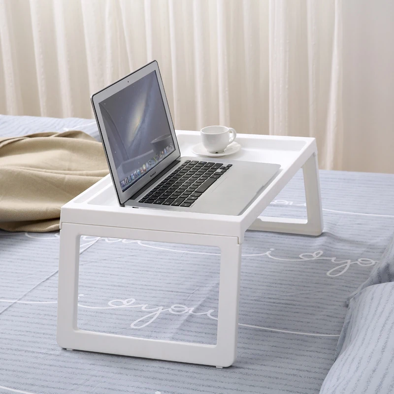 Table de lit pliable pour ordinateur portable Support de bureau, plateau de  service Table à manger avec fente, Support de support pour ordinateur  portable, Plateau de lit Bureau pour ordinateur portable pour