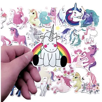 

100pcs Cute Pink Girl Sticker Princess Unicorn Horse Graffiti Cool Stickers for Kids on Laptop Skateboard Suitcase Bike Sticke
