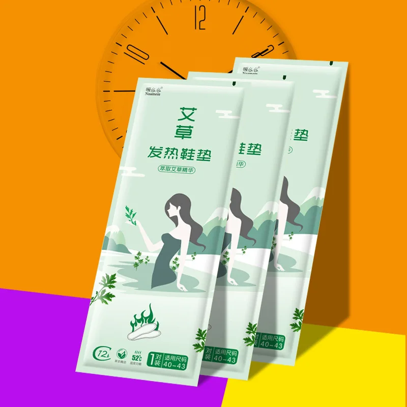 Зимние нагревательные стельки tsao имбирь мультфильм спонтанное тепло