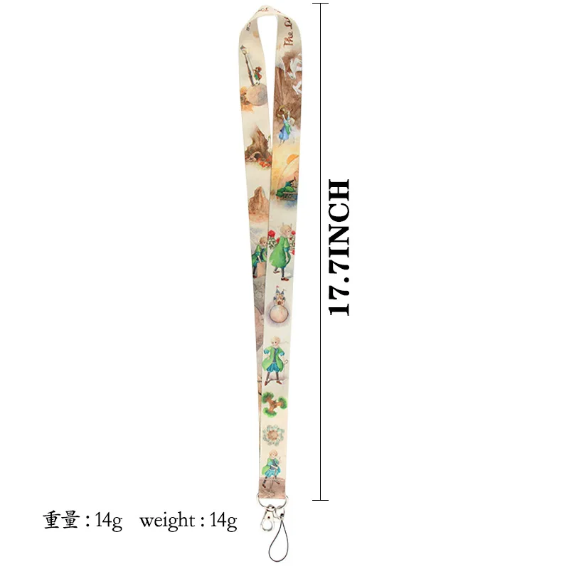 The Little Prince Lanyards keychain Cute Fox Neck Strap Phone Keys ID Card Holder Lanyard for Keys DIY Hanging Rope Lanyard