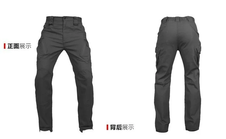 Cargo Pants Men Solid Color Multi Pockets Trousers Streetwear High Quality Mens Pants