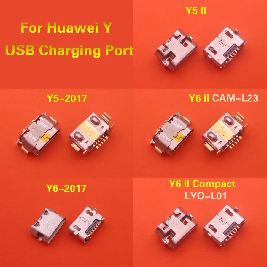 

10 шт., разъем для зарядки Micro USB Для Huawei Y6 II