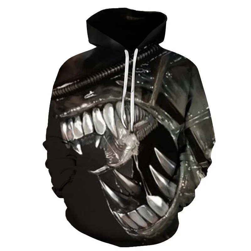 Уникальная толстовка с капюшоном для мужчин, Alien Vs Predator, толстовки с капюшоном для инопланетян, Мужская одежда, Harajuku, мужские/женские пуловеры в стиле хип-хоп