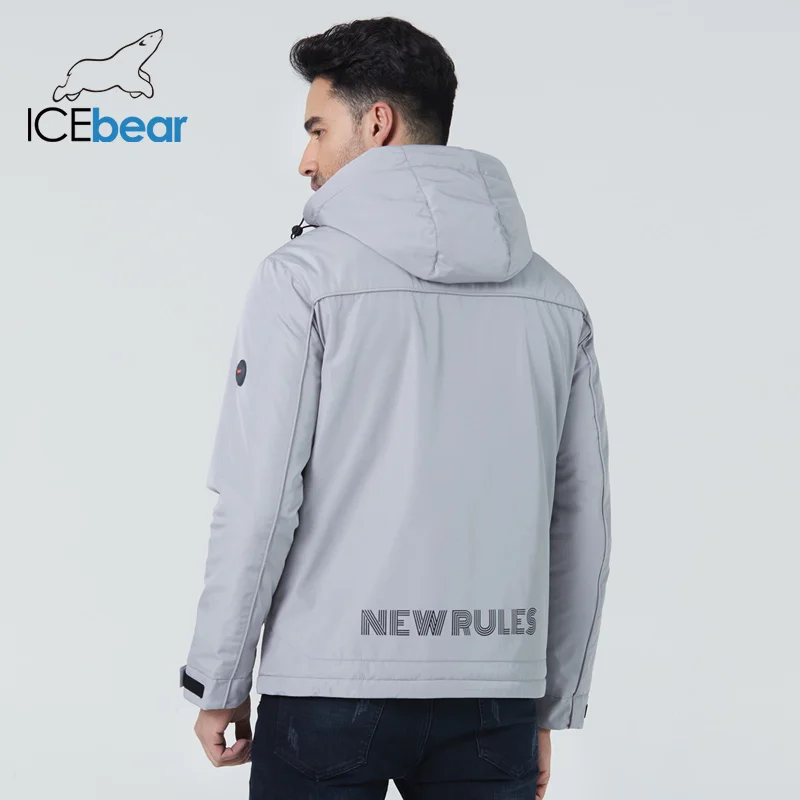 ICEbear men's short cotton jacket fall fashion male high quality coat with hood brand clothing MWC21610D new cotton jacket