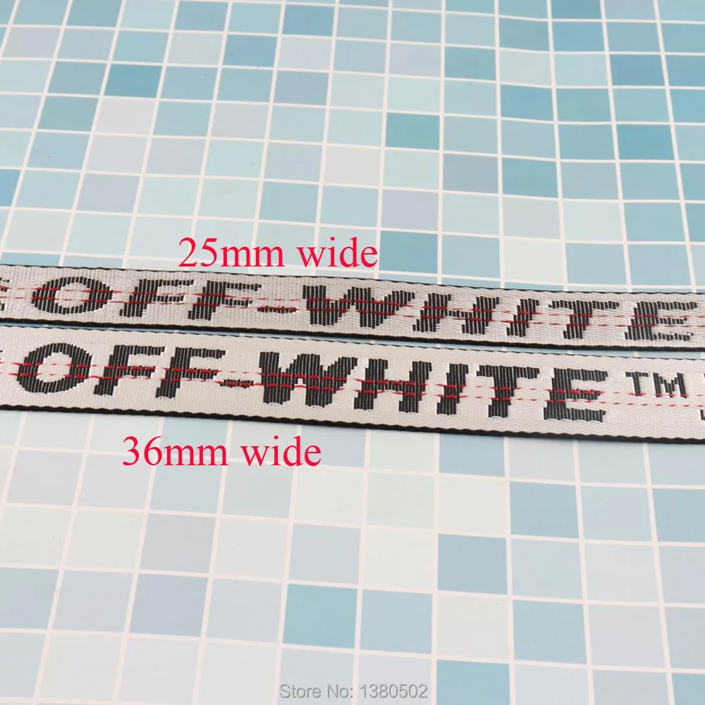 5/10 ярдов/25/36 мм &quotOFF WHITE&quot нейлоновая тесьма из мягкого белого цвета для ремня