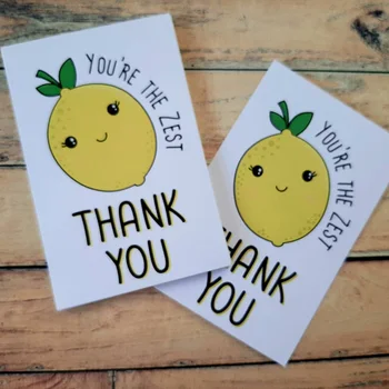 

Personalize Thank you slips, You're the zest business cards, thank you cards, compliment slips Custom Small Business Thank You