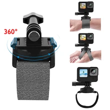 

360 Rotation Hand Wrist Strap Arm Tripod Mount Adapter Fixed Palms Holder For GoPro Hero 10 9 8 Insta360 Camera Accessories