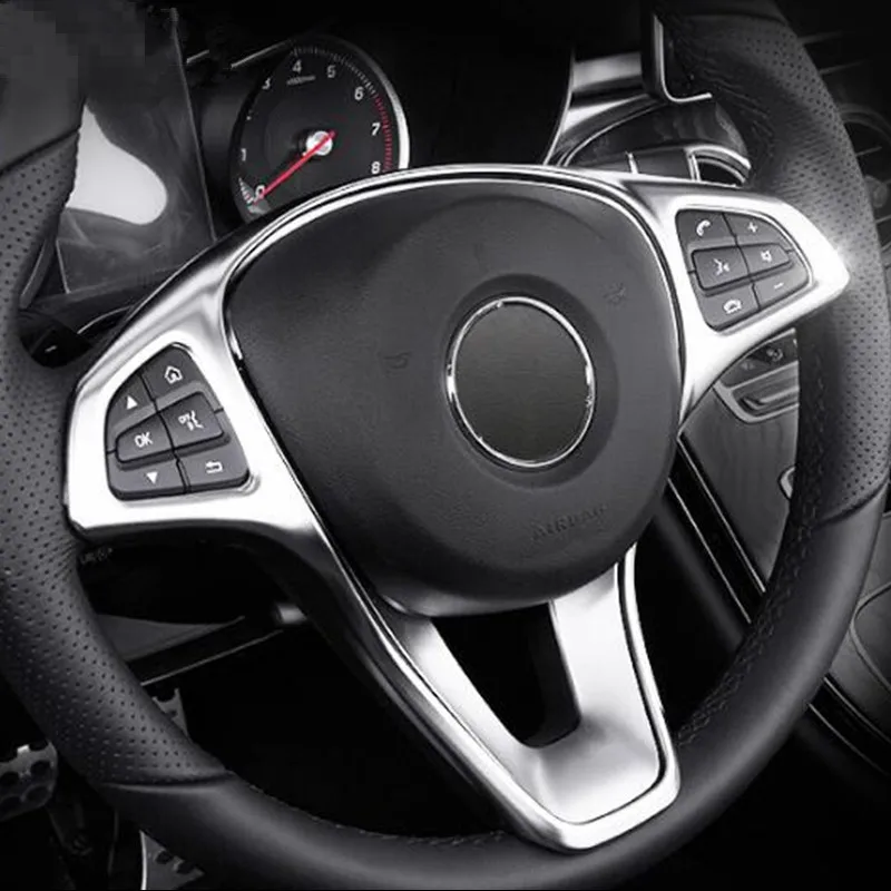 ABS-Steering-Wheel-Button-Frame-Decoration-Cover-Trim-Car-Styling-For-Mercedes-Benz-C-Class-W205