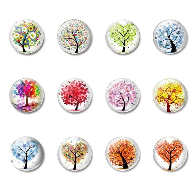 10pcs colorful trees