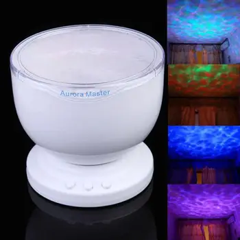 

Ocean Wave Projector Night Light Romantic Aurora Master 7 Colorful LED Light Speaker Music Player Cosmos Star Luminaria Projecti