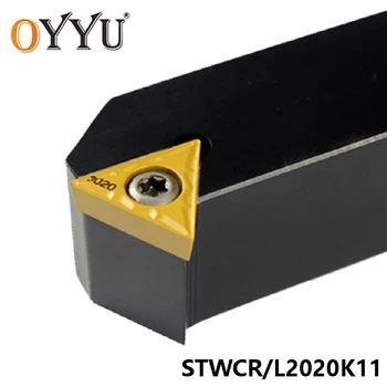 

OYYU STWCR STWCR2020K11 STWCL2020K11 Lathe External Turning Tool Holder 20mm Boring Bar TCMT110204 CNC Tungsten Carbide Inserts