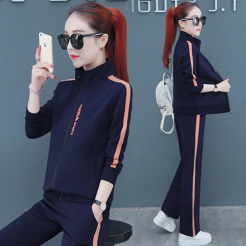 

Sports Casual WOMEN'S Suit Spring 2020 New Style Fashion Korean-style Loose Pants Spring And Autumn Clothes Western Style Hoodie