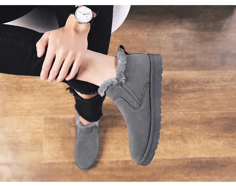 men women winter warm work boots with plush fur casual lightweight ankle boots waterproof anti-skid outdoor sneakers sports shoes couple unisex plus size shoes (18)