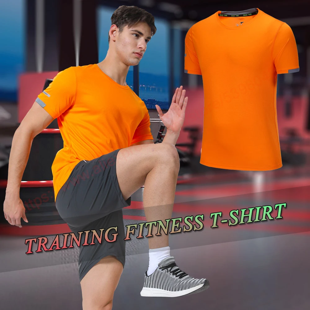 Футболки для бега, быстросохнущие мужские спортивные футболки для бега, фитнеса, топы с коротким рукавом, мужская спортивная одежда, футболки для спортзала, трико, футболка