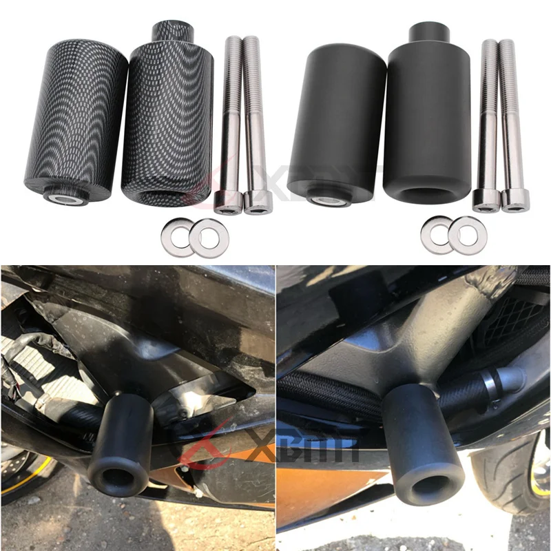 Not Cut Motorcycle Frame Sliders Crash Falling Protection For Suzuki