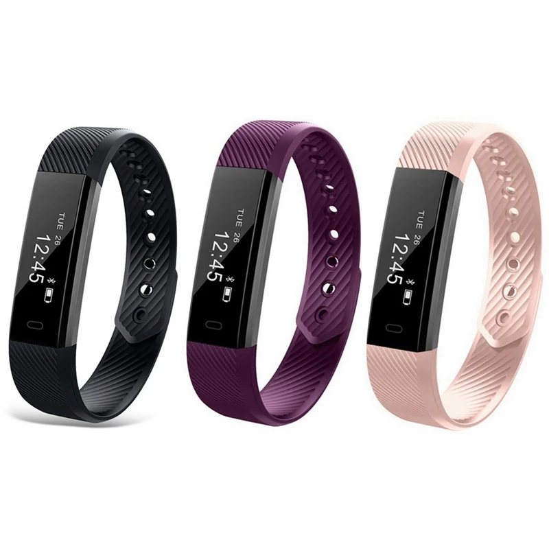 Id115 умный Браслет фитнес-трекер Шагомер Bluetooth Smartband спортивный браслет(розовый