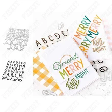 

English Alphabet Metal Cutting Dies And Clear Stamps Cut Die Mold Blade Knife Punch Scrapbook Paper Craft