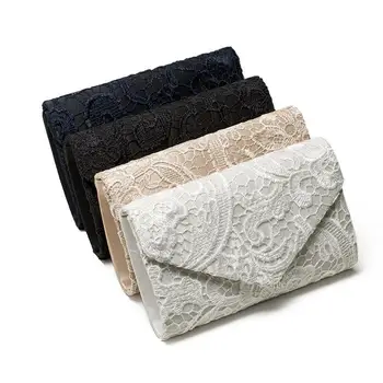 

New Fashion Ladies Women Floral Lace Evening Party Women Clutch Bag Bridal Wedding Purse Handbag